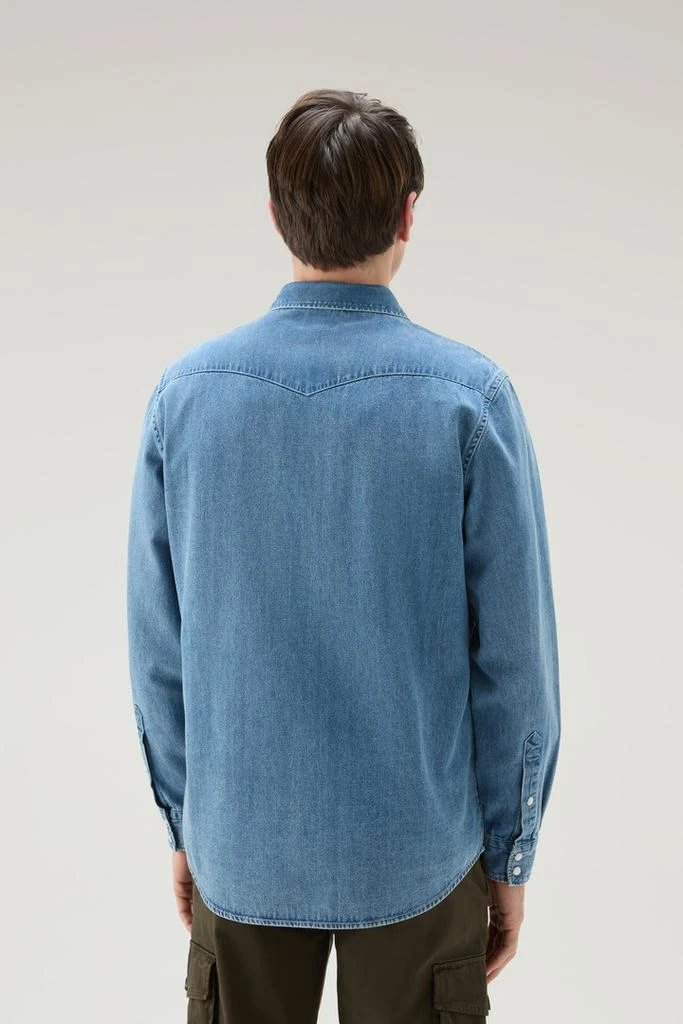 WOOLRICH Denim Shirt in Pure Cotton - Men - Blue 3