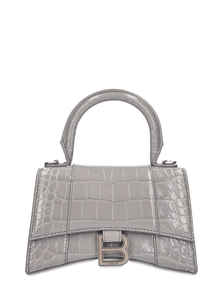 Balenciaga Croc Embossed Leather Shoulder Bag 1