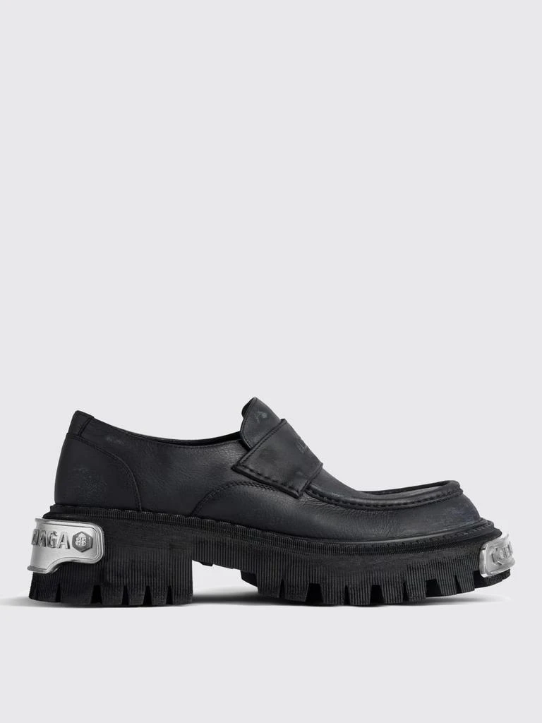 balenciaga men's dress shoes Balenciaga Tractor branded leather Derby shoes