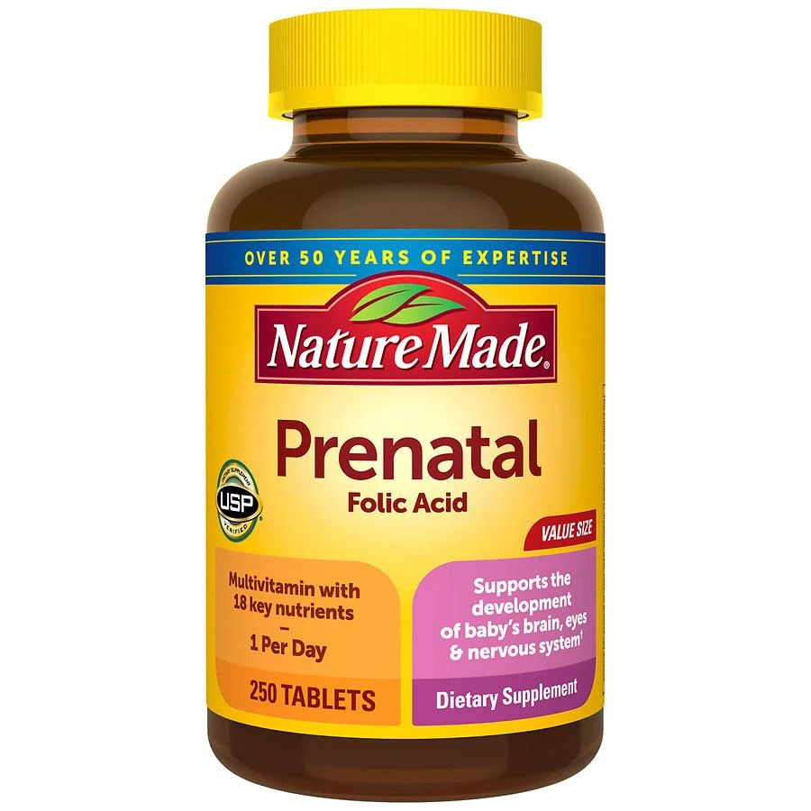 Nature Made Prenatal Multivitamin with Folic Acid Tablets 1