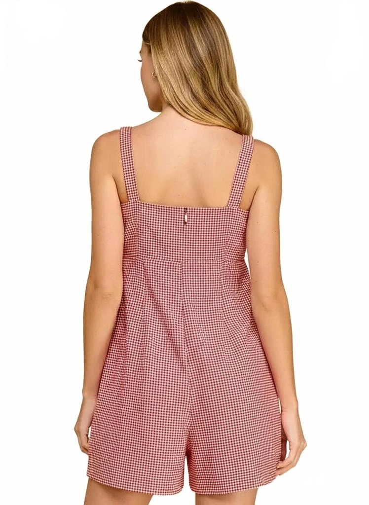 TCEC Wynter Sleeveless Romper In Red 2