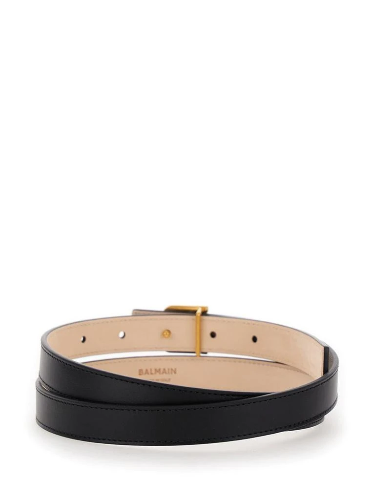 Balmain 'B Belt' Black Belt With B Buckle In Leather Woman 2