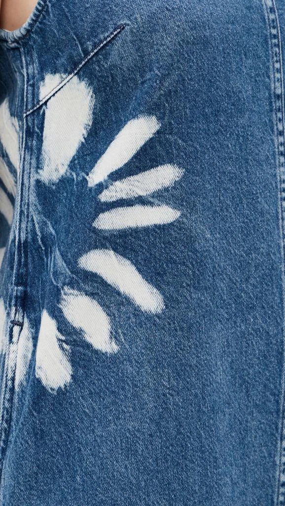 Madewell Minimal Denim Shift Dress In Shibori 5