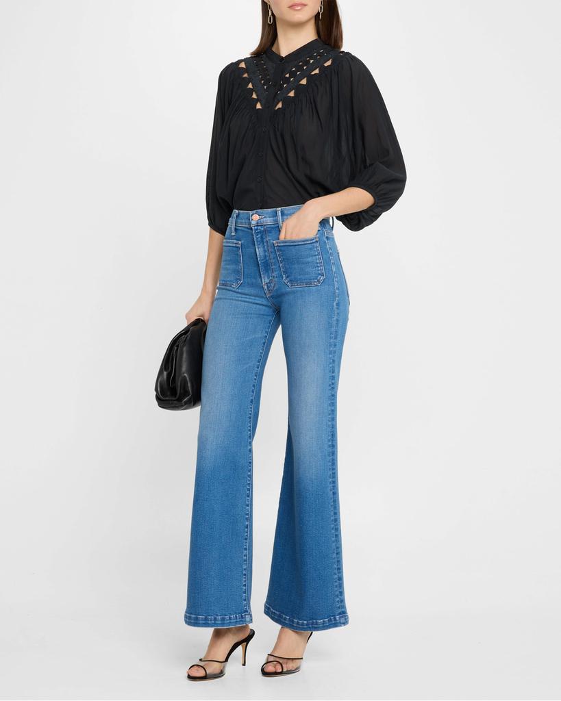 MOTHER The Hustler Roller Patch Pocket Sneak Jeans