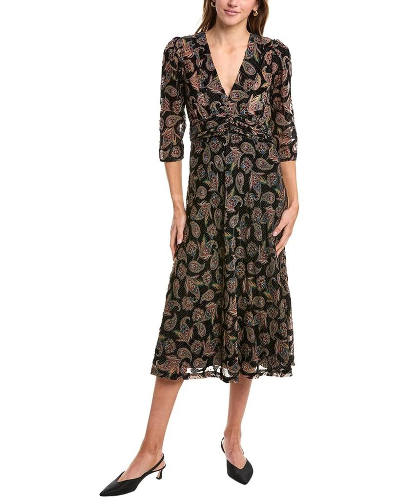 ba&sh Velvet Burnout Midi Dress 1