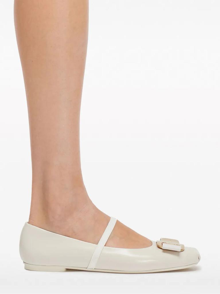 Salvatore Ferragamo Ferragamo New Vara-Bow Lambskin Ballerina Shoes