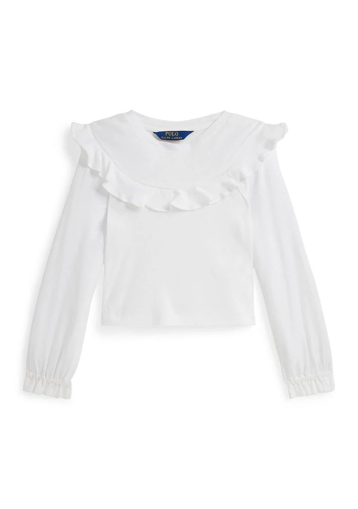 Ralph Lauren Girls 2-6x Ruffled Cotton Modal Top