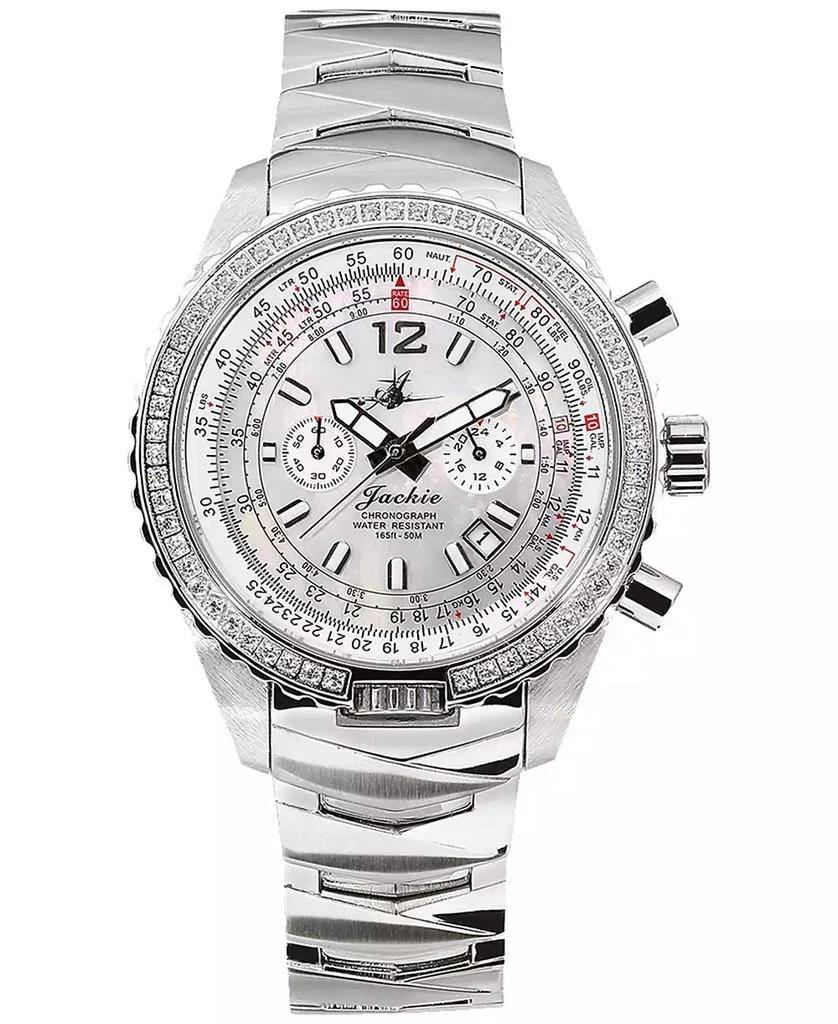 Abingdon Co. Women's Jackie Chronograph Multifunctional Stainless Steel Bracelet Watch 41-1/2mm 1