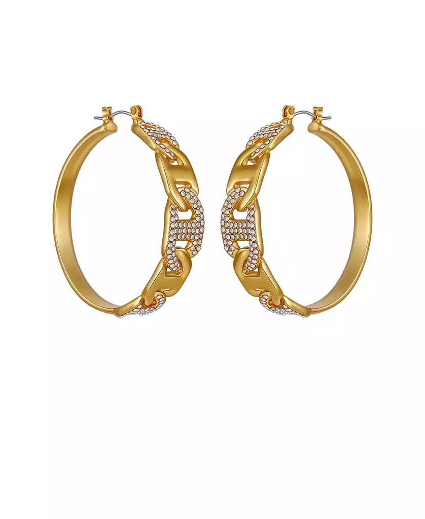 GUESS Glass Stone Hoop Earrings (also in Silver Tone)