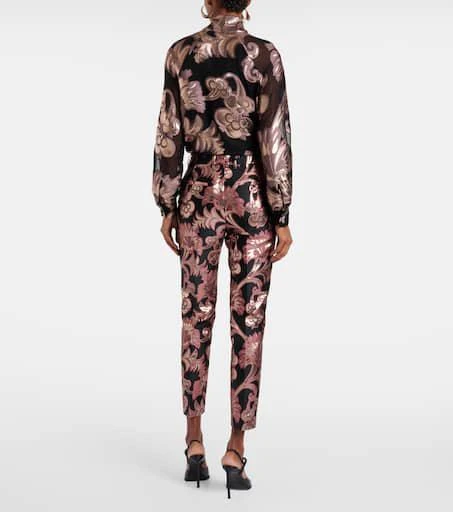ETRO Floral jacquard suit pants 3
