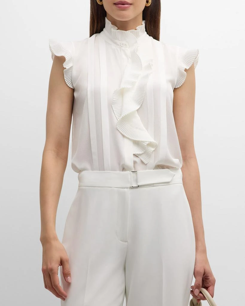 Elie Tahari The Chloe Ruffle-Trim Silk Blouse 2