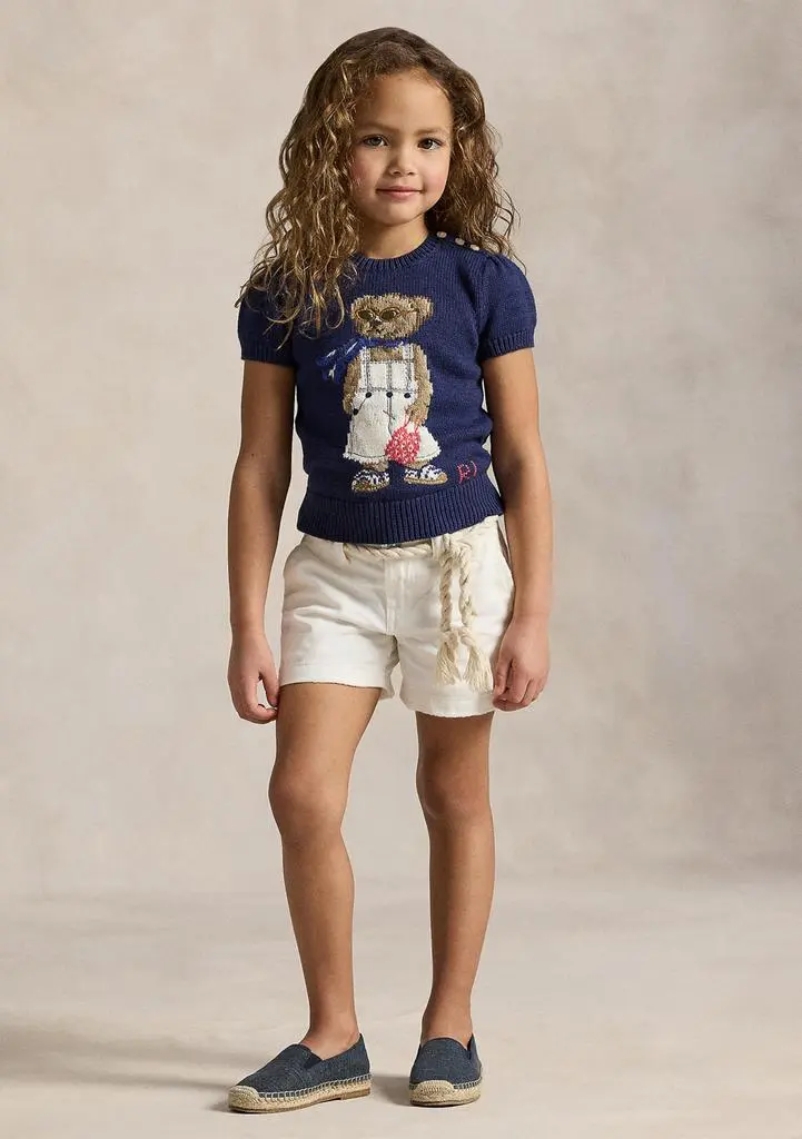 Ralph Lauren Girls 2-6x Cotton Chino Short 3