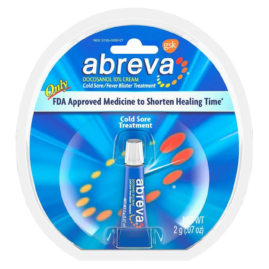 Abreva Docosanol 10% Cold Sore Cream Tube 1