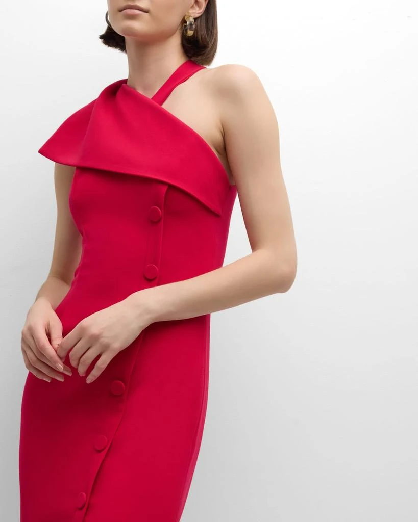 Black Halo Lakelyn Asymmetric Button-Front Dress - Dresses & Skirts - Free  Shipping - BeyondStyle