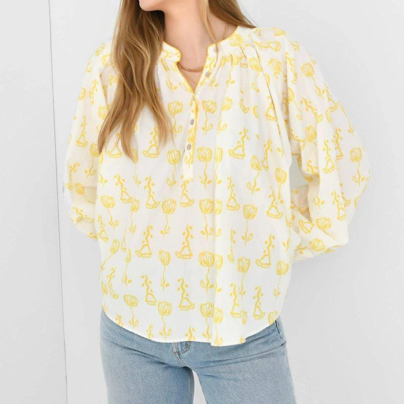 De Loreta Kaia Blouse In Trigo Amarillo 1