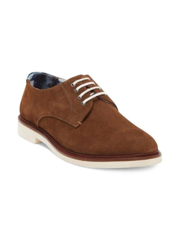 Paisley and Gray Suede Derby Shoes 2