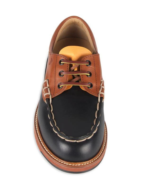 Tod's Colorblock Leather Boat Shoes 5