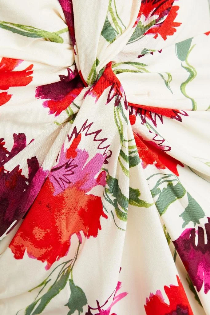 Diane von Furstenberg Clark twisted floral-print woven midi dress 4