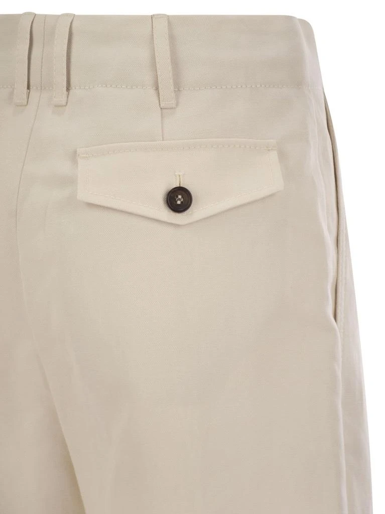 Brunello Cucinelli Brunello Cucinelli Front Pleat Straight-Leg Trousers 4