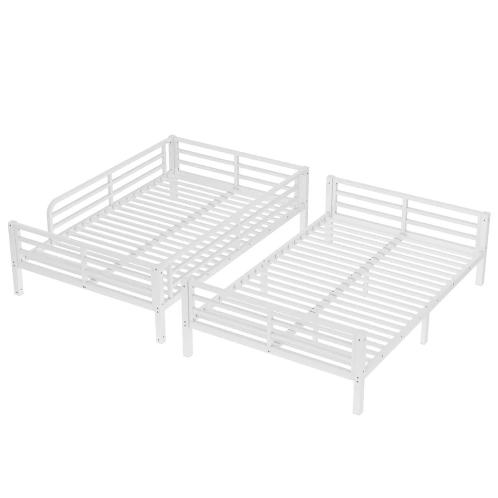 Streamdale Furniture Streamdale Metal Full XL over Full XL Bunk Bed, White 3