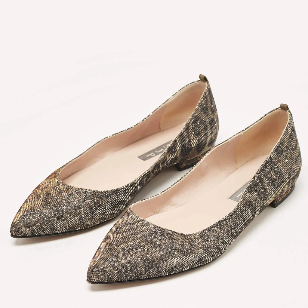 SJP Sarah Jessica Parker SJP Sarah Jessica Parker Gold Glitter Ballet Flats Size 37 2