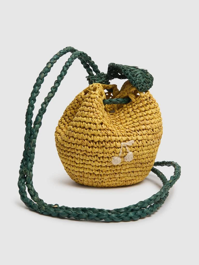 BONPOINT Lemon Raffia Shoulder Bag 1