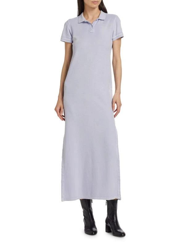 ATM Anthony Thomas Melillo Cotton Knit Short-Sleeve Polo Dress 1