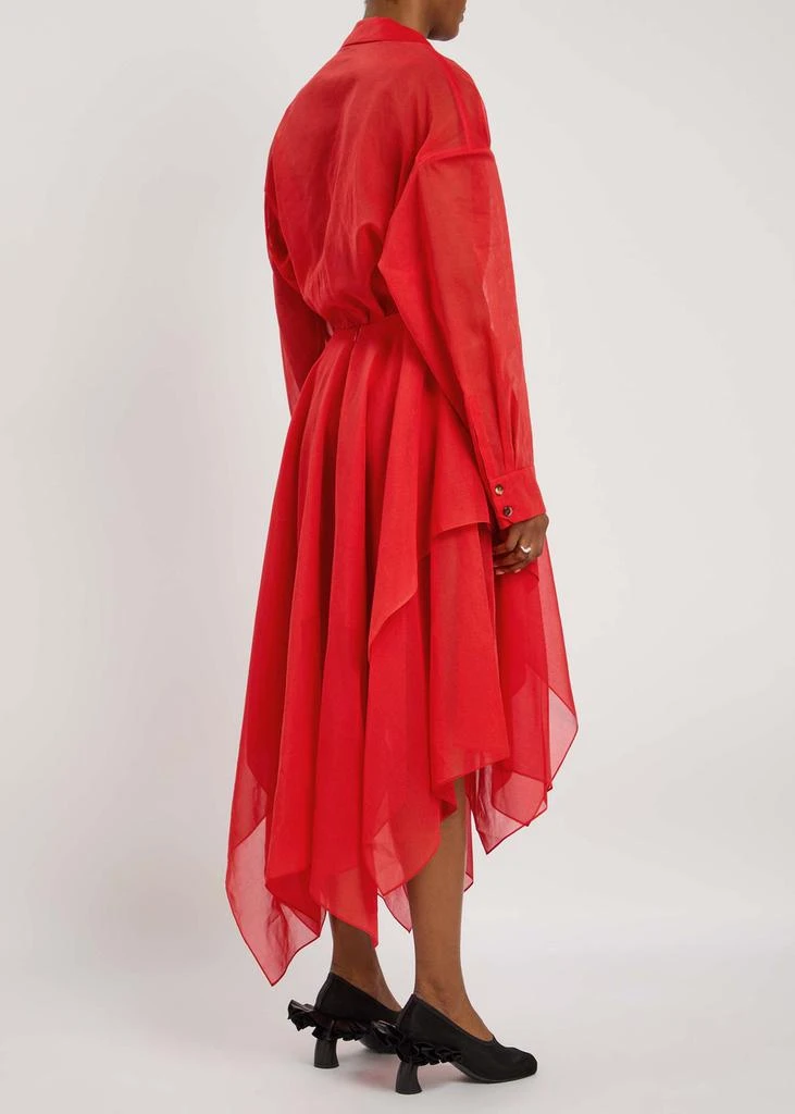 A.W.A.K.E MODE Organza silk-chiffon shirt dress 3