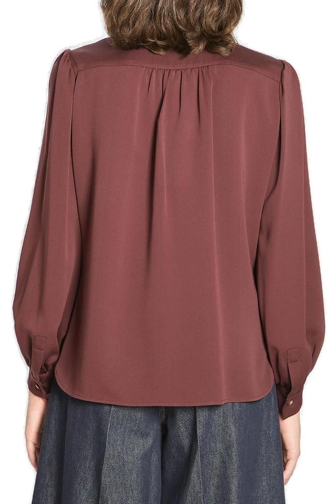 Max Mara Max Mara Melania Tie Detailed Button-Up Shirt 2