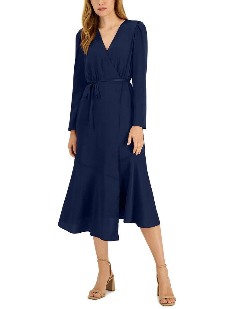 INC International Womens Belted Midi Wrap Dress 1