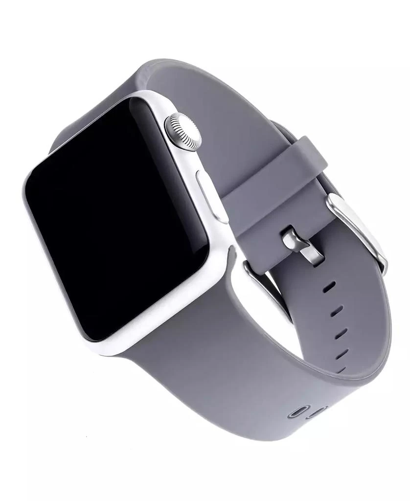 WITHit Gray Smooth Silicone Band designed for Apple Watch® 42mm (Series 10) & 38/40/41mm 2