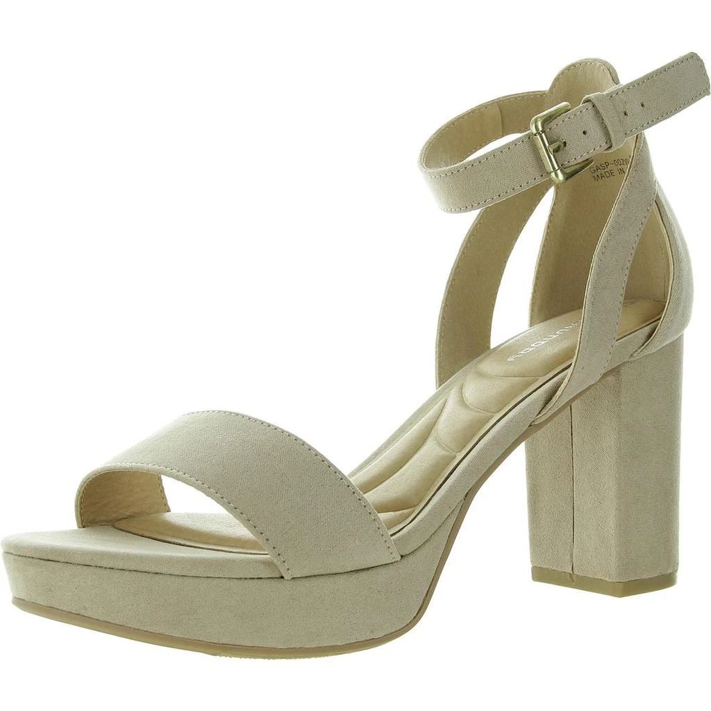 CL By Laundry Go On Womens Ankle Strap Heels Block Heel 9