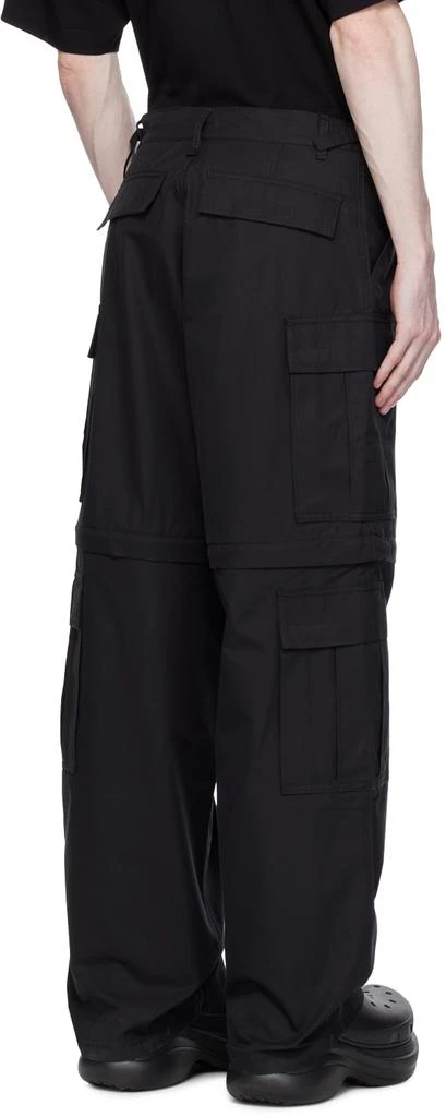 VTMNTS Black Detachable Leg Cargo Pants 3