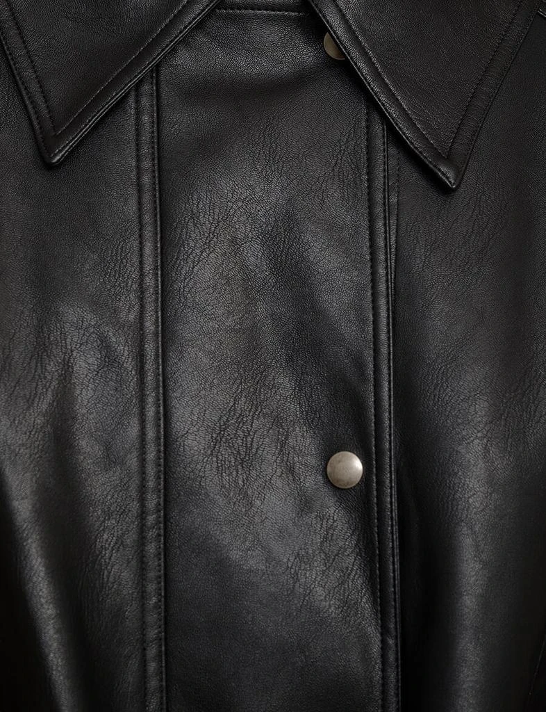 Pixie Market Oversized Leather Parka Jacket 5