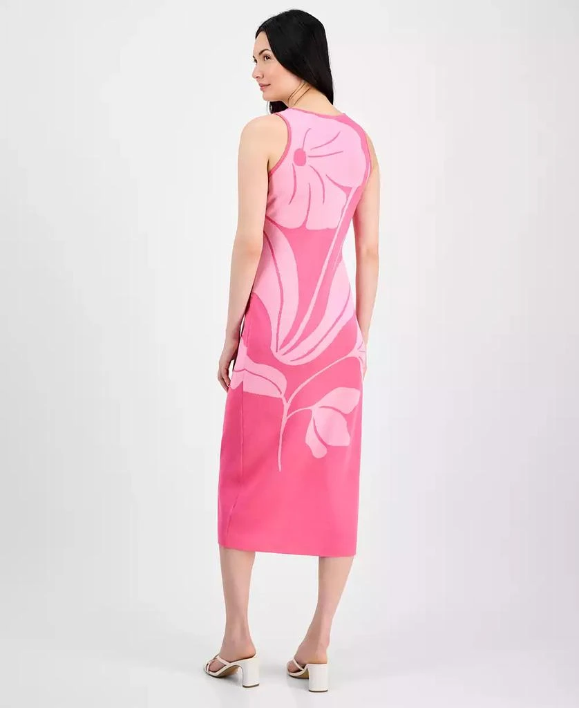 Tahari Women's Exploded-Floral-Print Sweater Dress 3