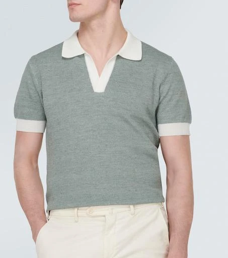 Thom Sweeney Cotton and linen polo shirt 5