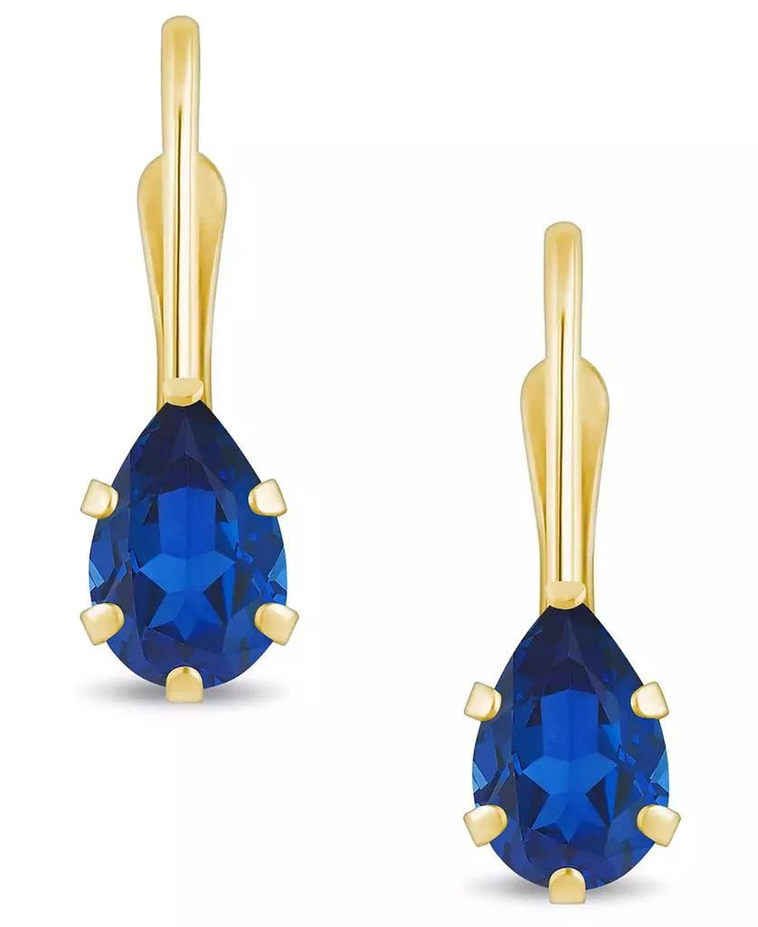 Macy's Gemstone Leverback Earrings in 10K Yellow Gold 3