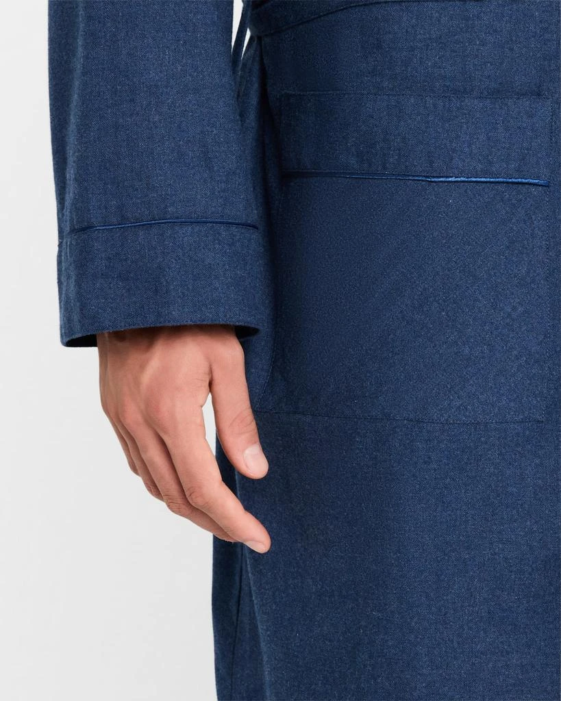 Neiman Marcus Men
s Brushed Flannel Robe 4