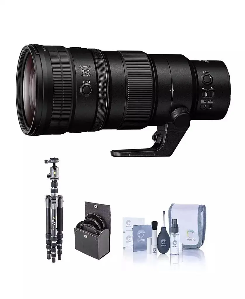 Nikon NIKKOR Z 400mm f/4.5 VR S Lens, Bundle with Vanguard VEO 3 GO 235AB Aluminum Travel Tripod, 95mm Filter Kit, Cleaning Kit