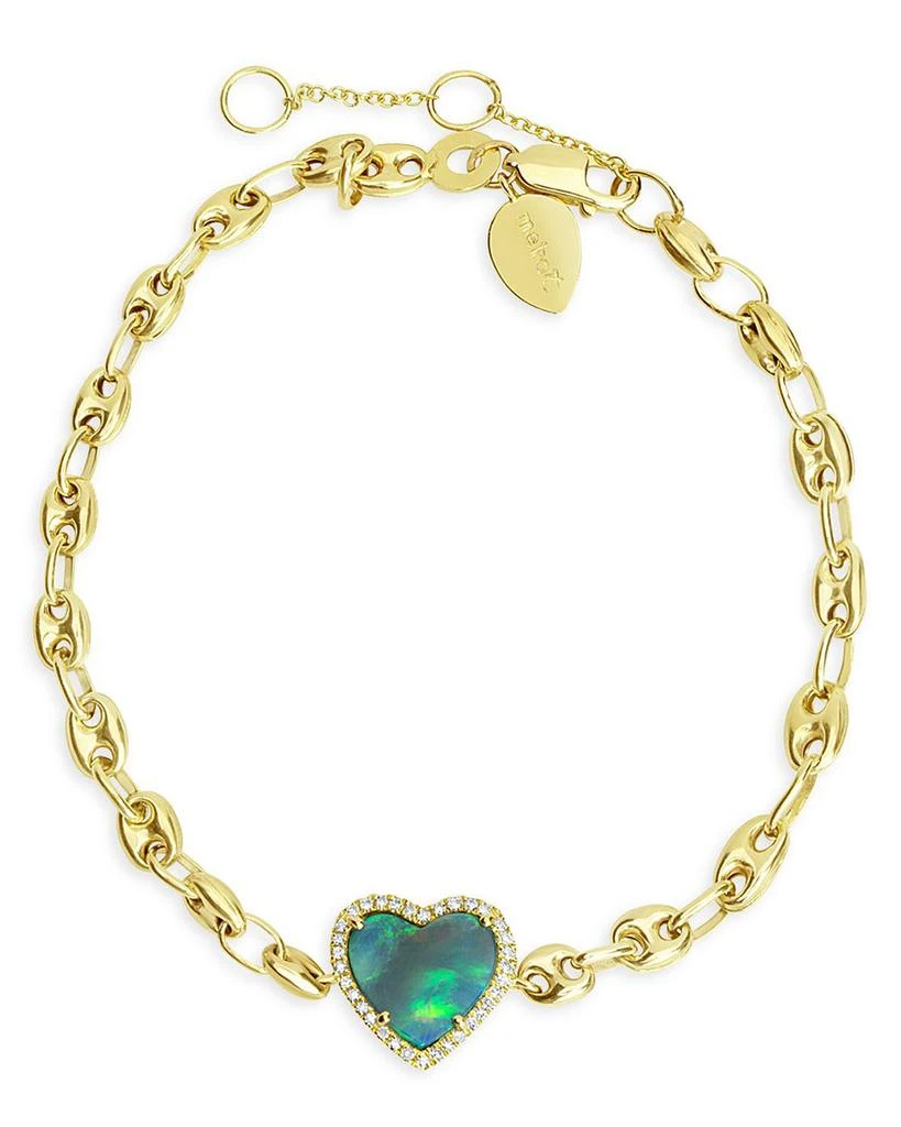 Meira T 14K Yellow Gold Opal Puff Chain Bracelet 1