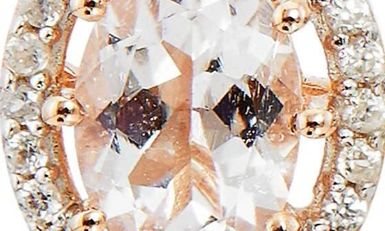 Savvy Cie Jewels Morganite & CZ Stud Earrings 3