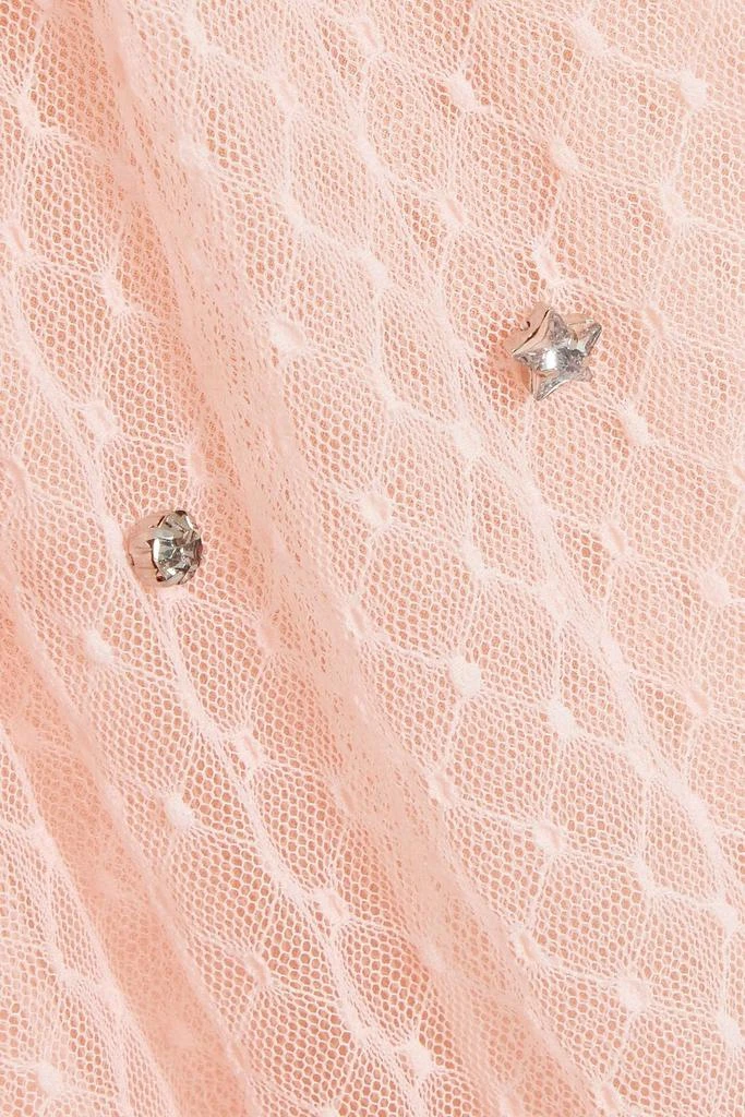 RED Valentino Crystal-embellished point d'esprit mini dress 4