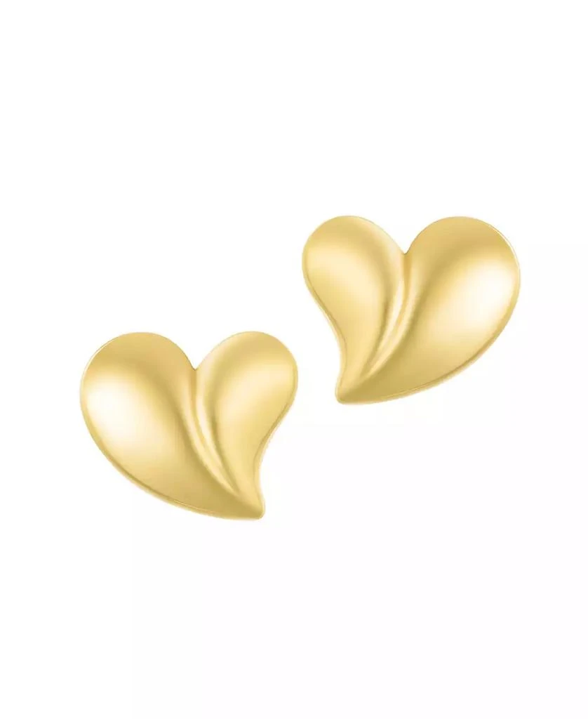 ADORNIA Tarnish Resistant Oversized Puffy Heart Earrings 1
