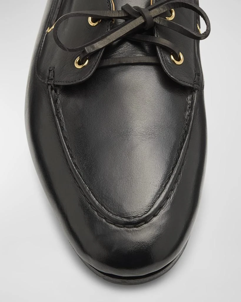Bally Men's Pathy Leather Boat Shoes 5