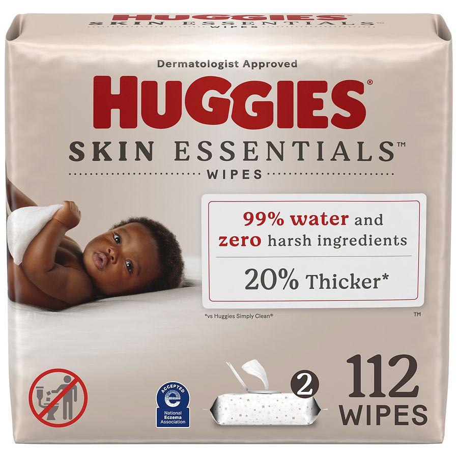 Huggies Baby Wipes, Flip Top Packs Unscented, 112