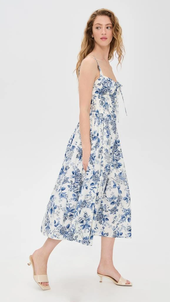 Moon River Corset Floral Midi Dress 3