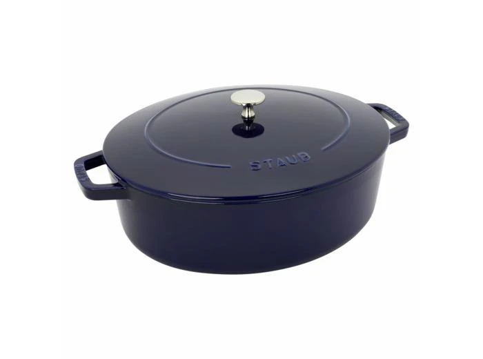 Staub Marmite 31cm, ovale, Bleu intense, fonte, second coix 1