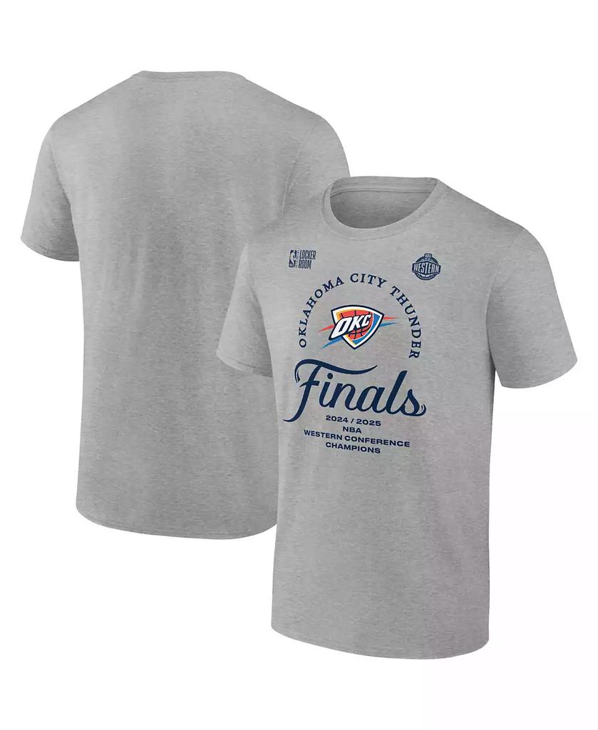 Fanatics Men's Steel Oklahoma City Thunder 2025 NBA Western Conference Champions Locker Room T-Shirt