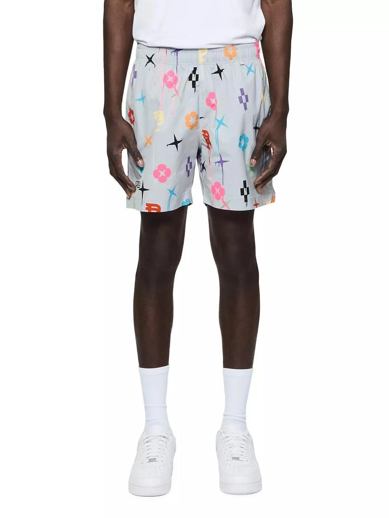 Purple Brand All Around Graphic Logo Shorts 1