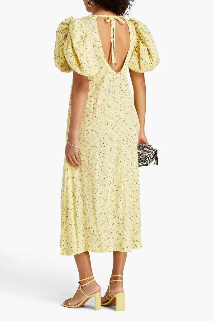 ROTATE Birger Christensen Floral-print jacquard midi dress 3